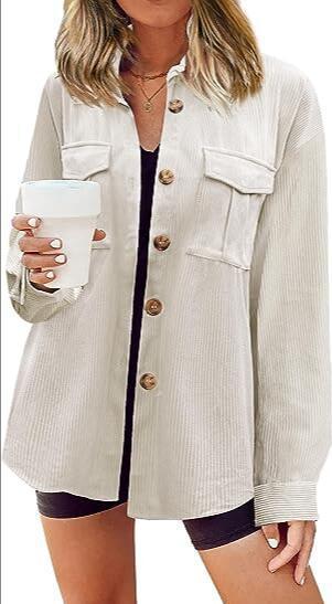 Veste en corduroy pour femmes avec poches poitrine doubles Chic und Stil