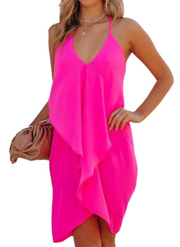 Robe portefeuille femme avec décolleté V profond et coupe fluide Chic und Stil