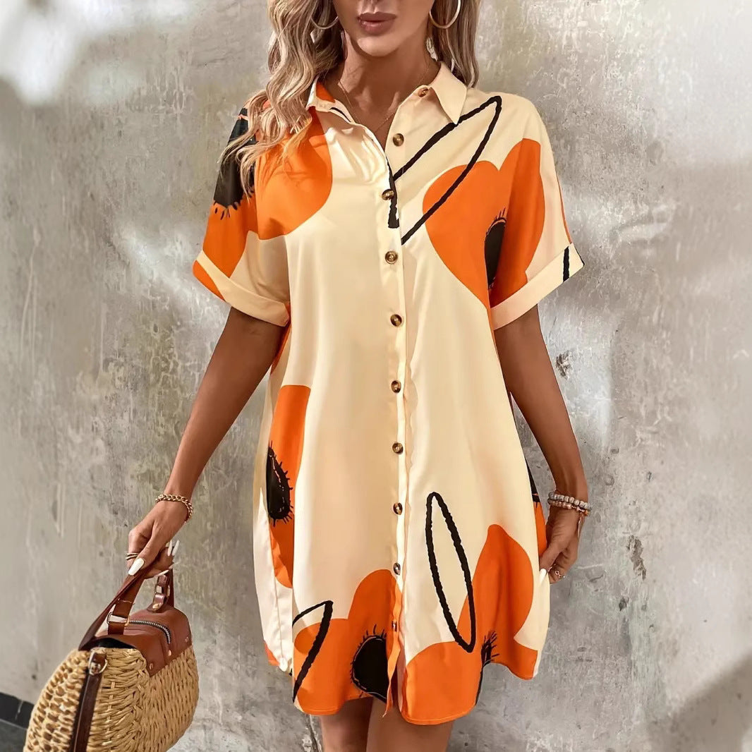 Robe shift à fleurs pour femmes Chic und Stil