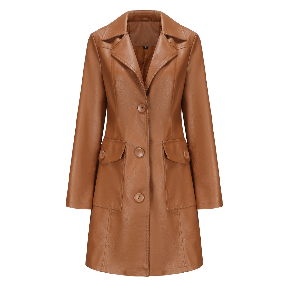 Blazer en faux cuir tendance pour femmes avec poches pratiques Chic und Stil