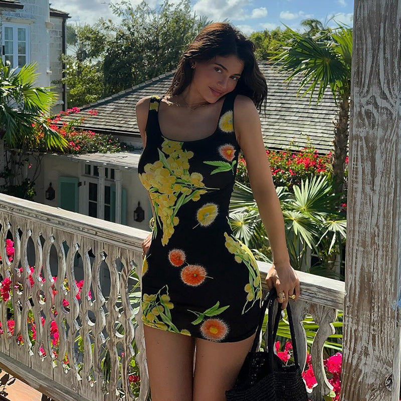 Robe Mini Imprimé Floral Chic und Stil Femme