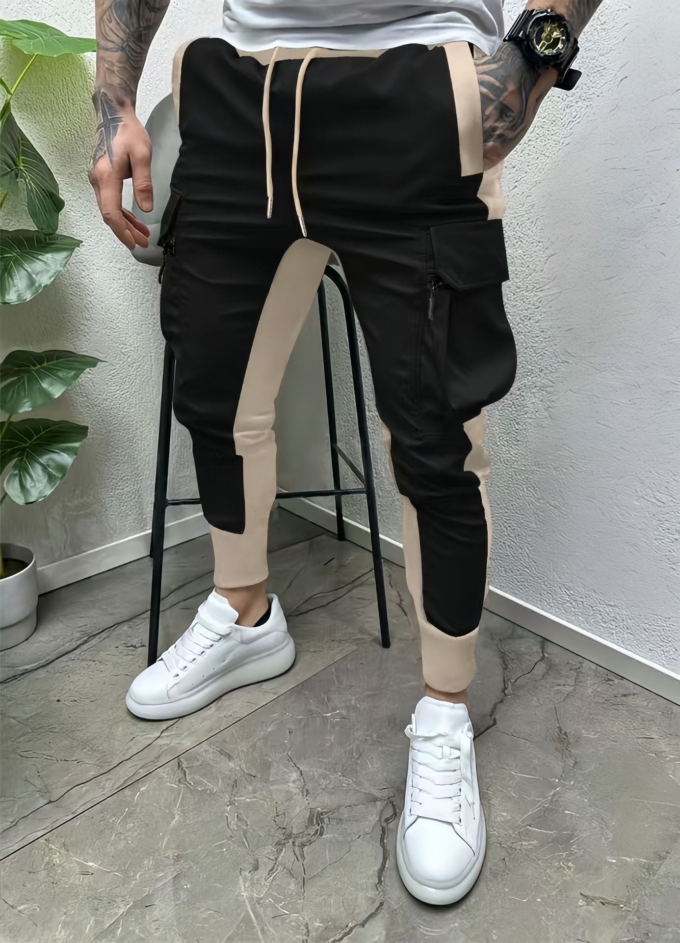 Pantalon de jogging cargo moderne pour hommes Chic und Stil
