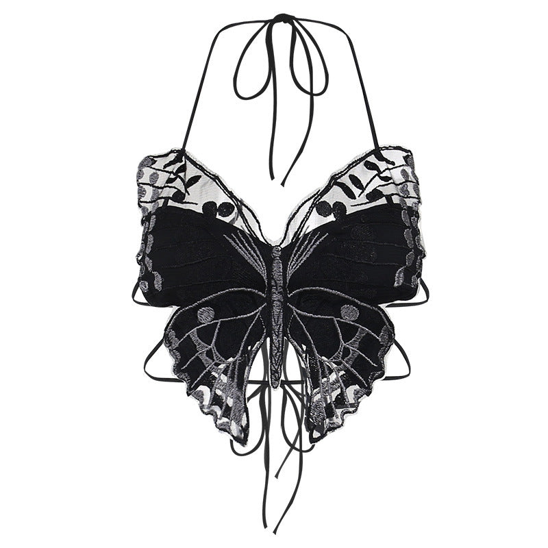 Tunique crop pour dames ornée de papillons Chic und Stil