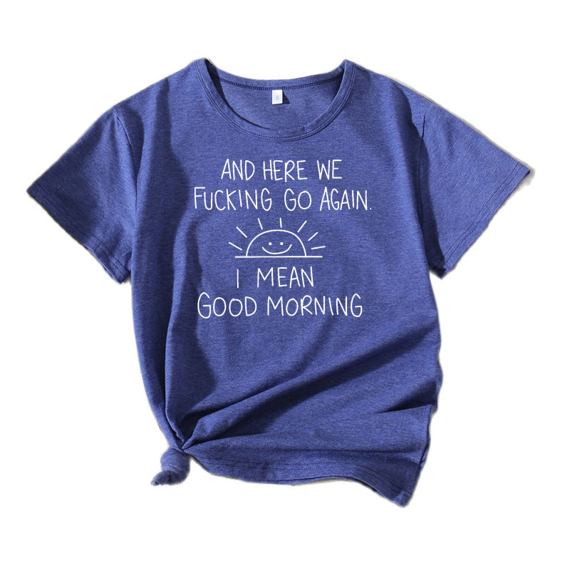 T-shirt graphique citation femme coupe décontractée Chic und Stil