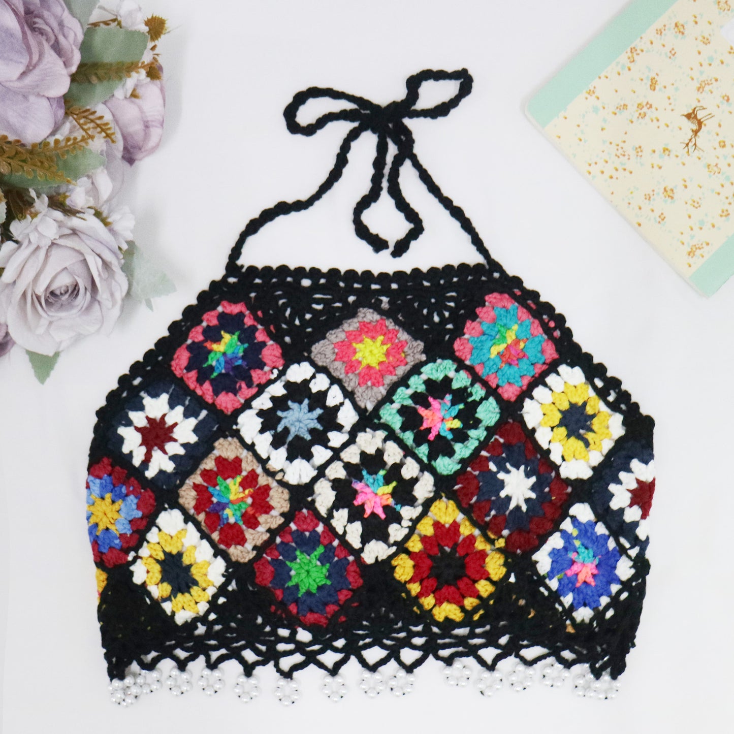 Dames Crochetage Halter Crop Top Chic und Stil 1750920246