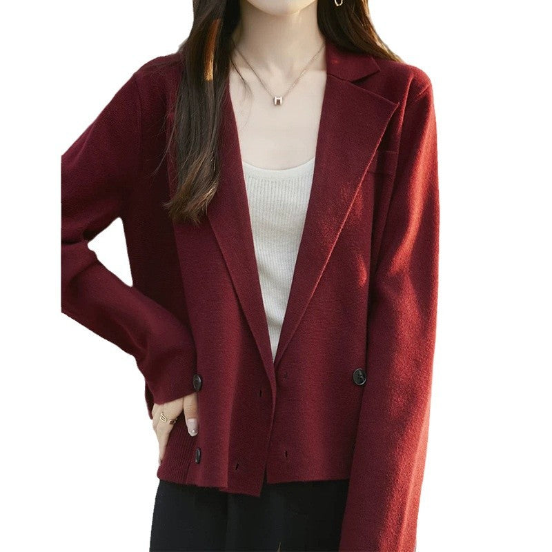 Veste croisée à double boutonnage pour femme Chic und Stil à coupe décontractée