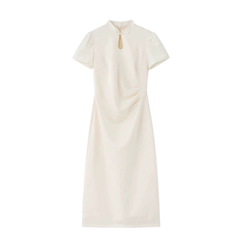 Robe midi élégante pour femmes avec détail en trou de serrure Chic und Stil
