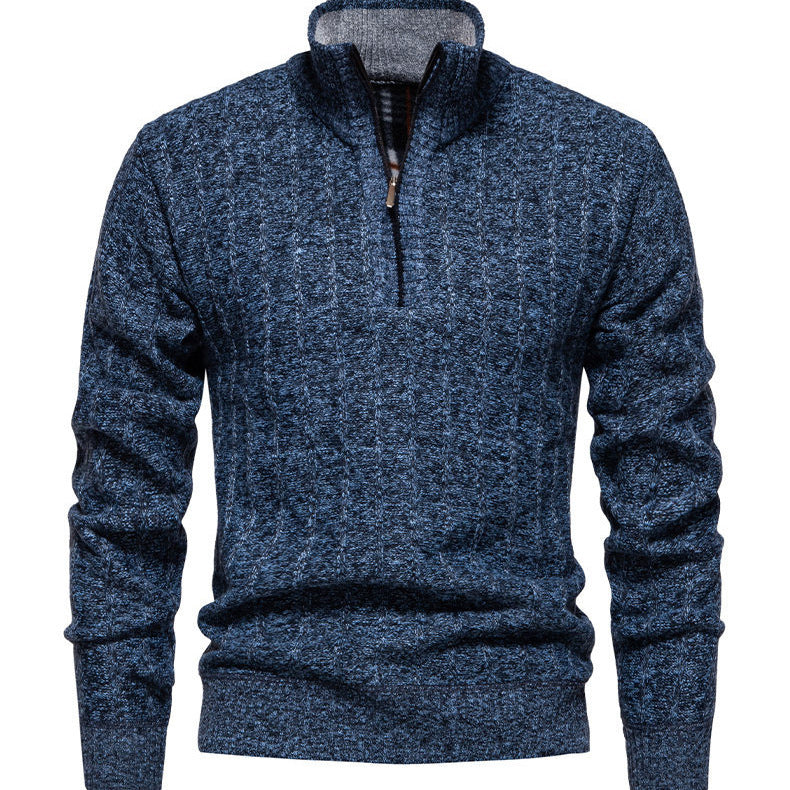 Pull homme avec col montant et fermeture éclair Chic und Stil