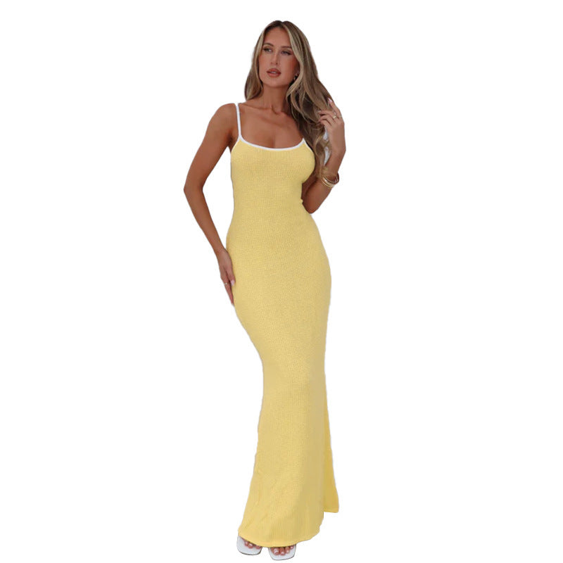 Robe maxi côtelée élégante pour femmes Chic und Stil