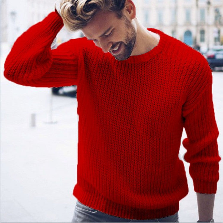 Pull en grosse maille pour homme avec un motif en côtes moderne et une coupe décontractée Chic und Stil