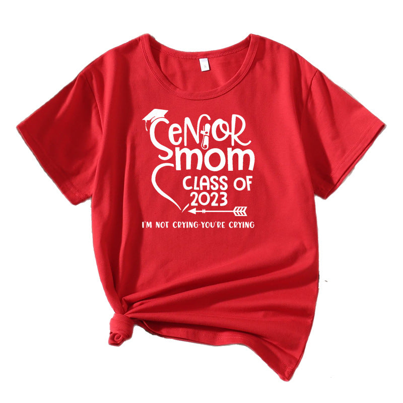 T-shirt graphique en coton pour femmes Chic und Stil