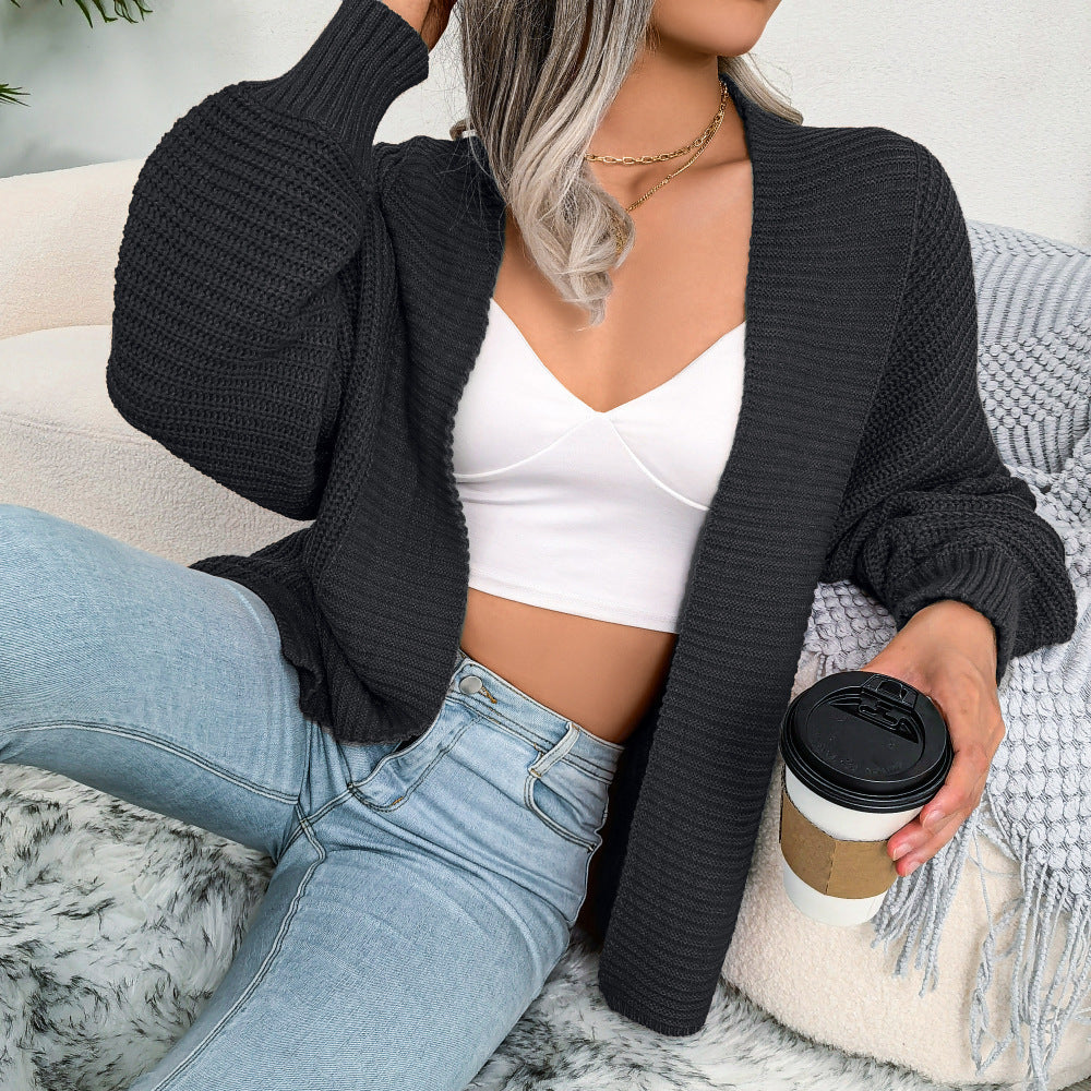 Cardigan en tricot décontracté pour femmes avec un décolleté en V profond et une silhouette surdimensionnée Chic und Stil