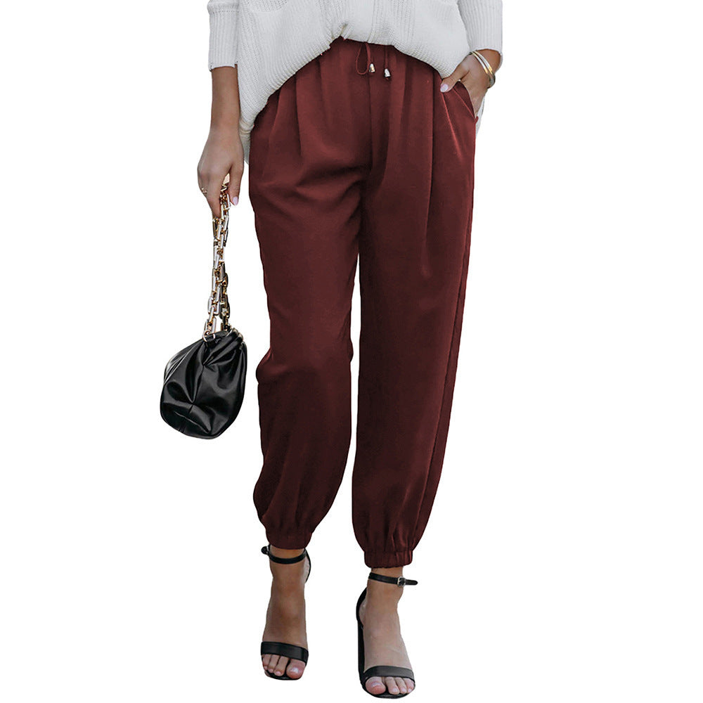 Pantalon de jogging léger pour dames avec taille élastique et poches pratiques Chic und Stil