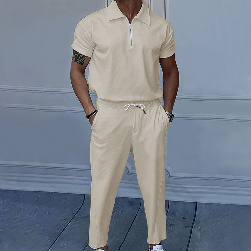Shorts pour hommes avec fermeture éclair et taille élastique Chic und Stil