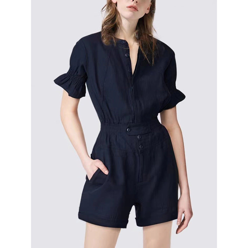 Combinaison utilitaire pour femme avec manches froncées Chic und Stil