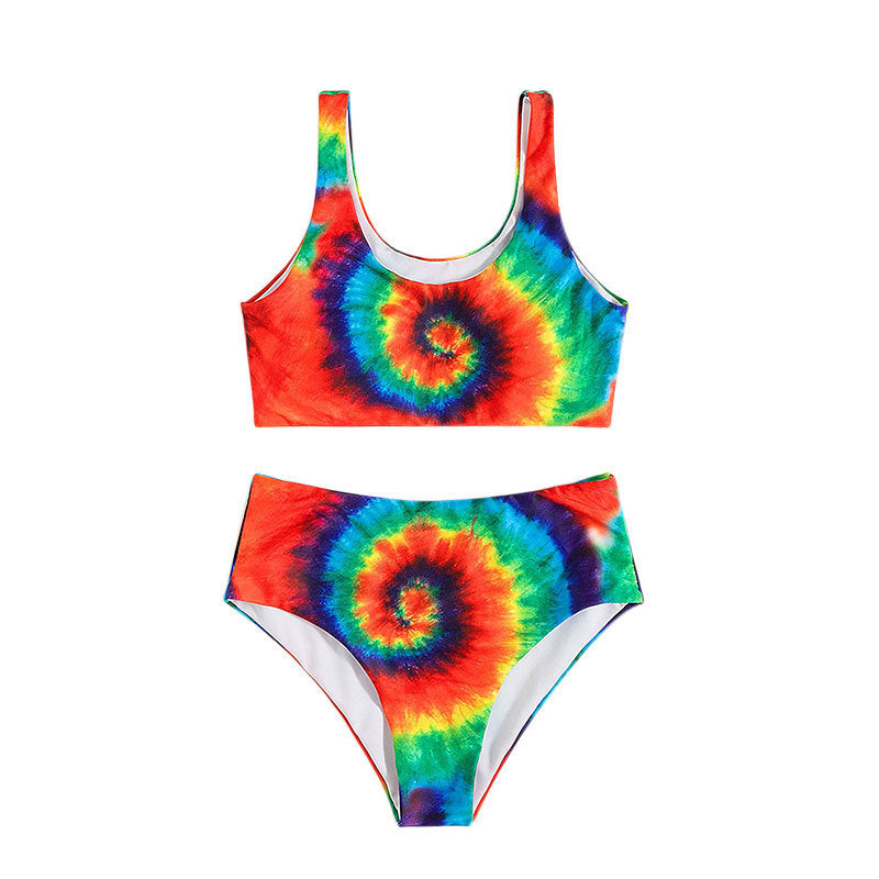 Dames Batik Taille haute Bikini Set Chic und Stil