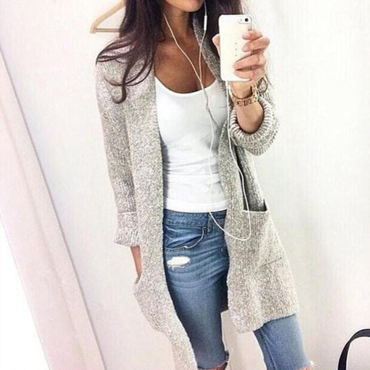 Veste longue pour femmes avec des manches ouvertes et des poches pratiques Chic und Stil