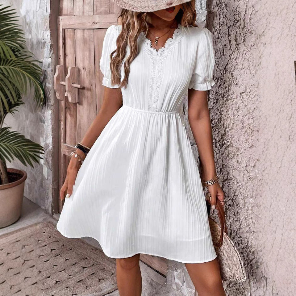 Robe mini plissée pour femmes Chic und Stil