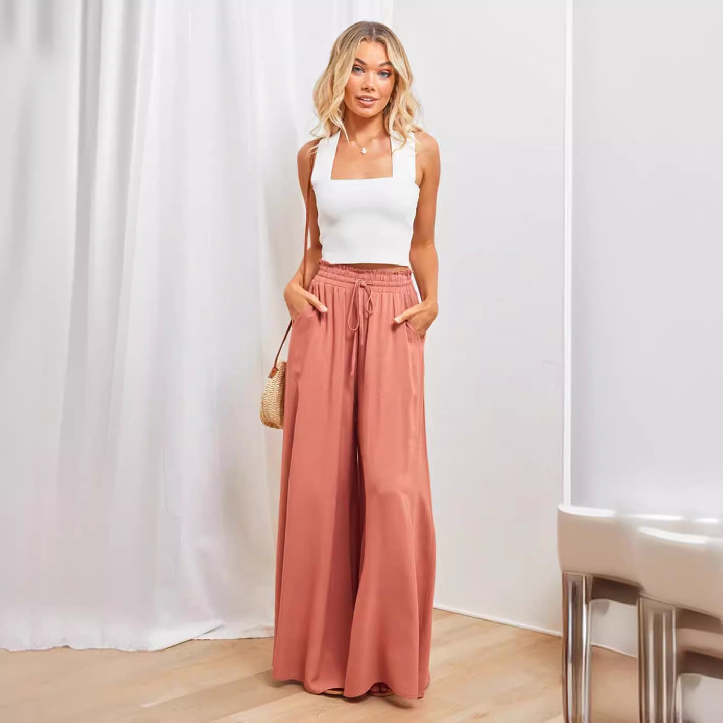 Jupe maxi pour femmes avec taille élastique et poches latérales Chic und Stil