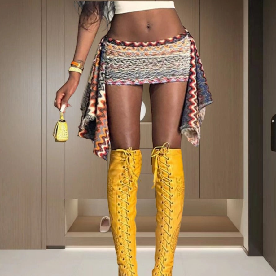 Chemisette femme avec des détails frangés et un motif ethnique à la mode Chic und Stil