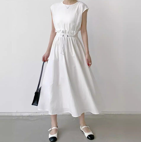 Robe maxi élégante sans manches pour femmes avec lien de taille ajustable Chic und Stil