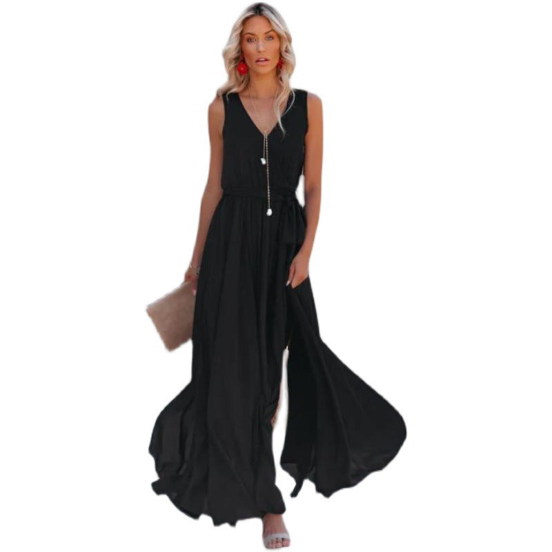Robe maxi élégante pour femmes avec une haute fente Chic und Stil
