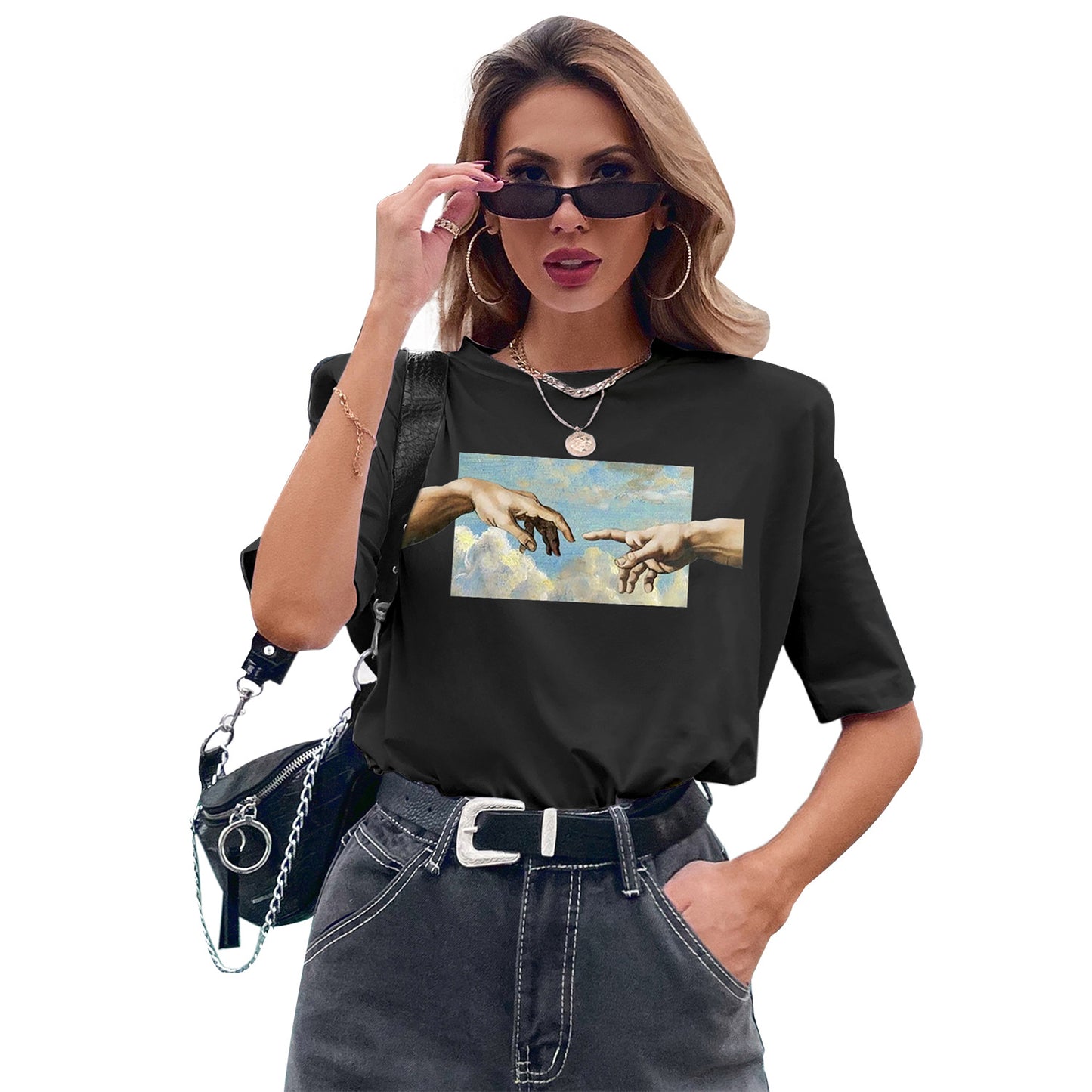 T-shirt pour femmes avec impression artistique et coupe décontractée Chic und Stil