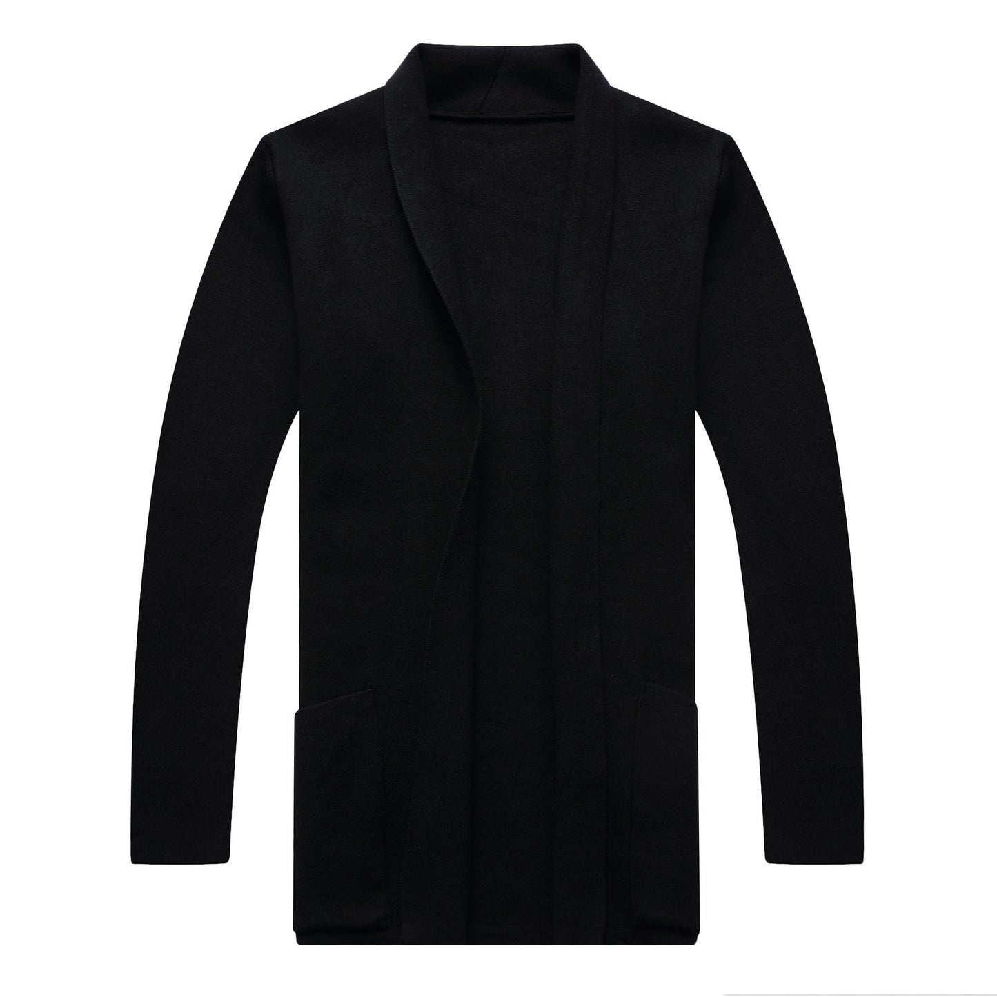 Cardigan en tricot décontracté pour hommes avec coupe ouverte et poches pratiques Chic und Stil