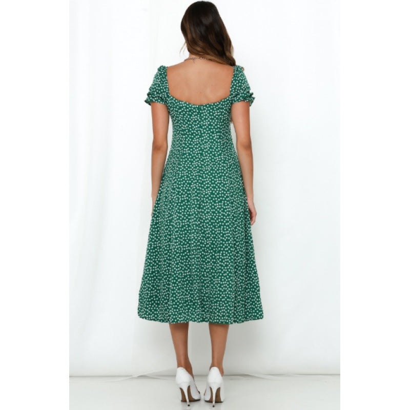 Robe maxi élégante évasée pour femmes avec fentes latérales Chic und Stil