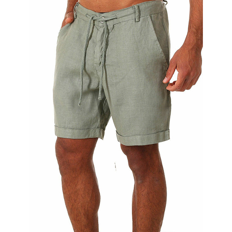Shorts en lin décontractés pour hommes avec taille ajustable et poches pratiques Chic und Stil