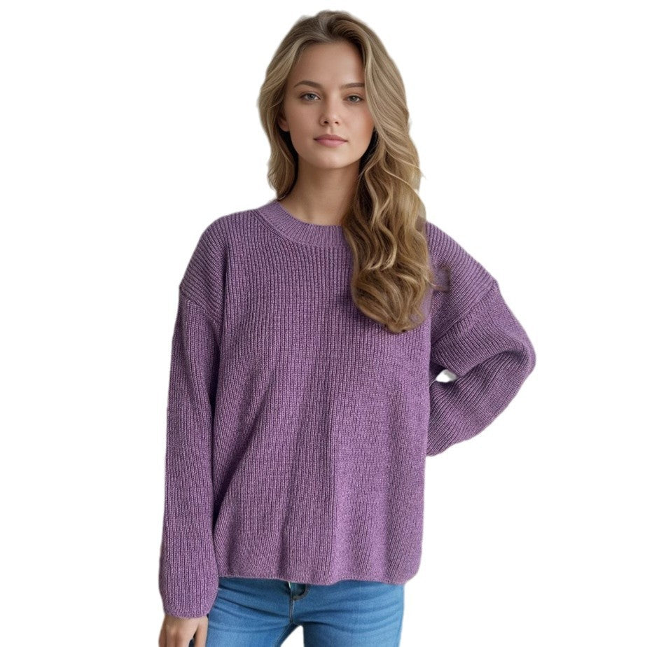 Pull en tricot décontracté pour femmes avec une coupe généreuse et une texture agréable Chic und Stil