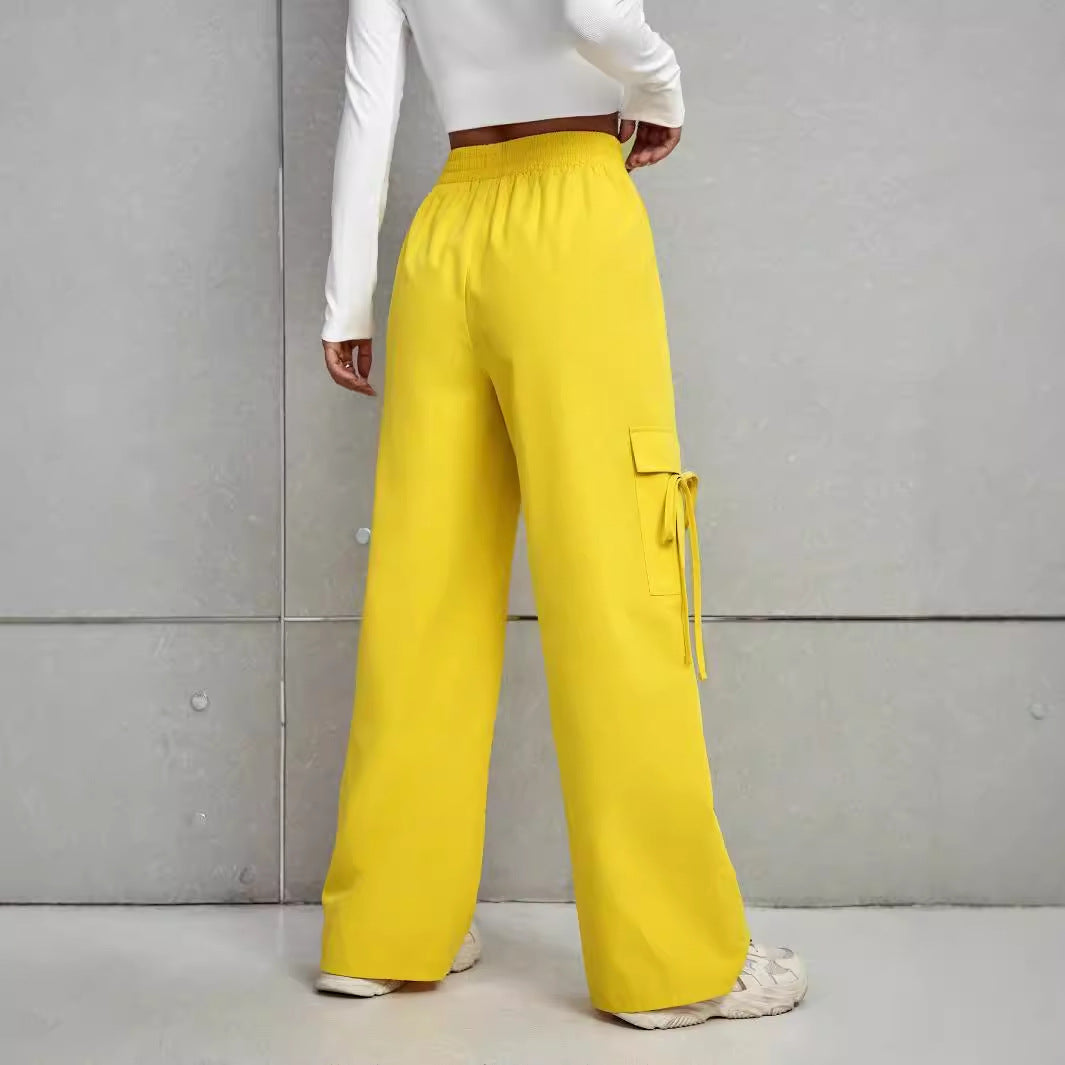 Pantalon cargo pour dames avec poches latérales et taille élastique Chic und Stil