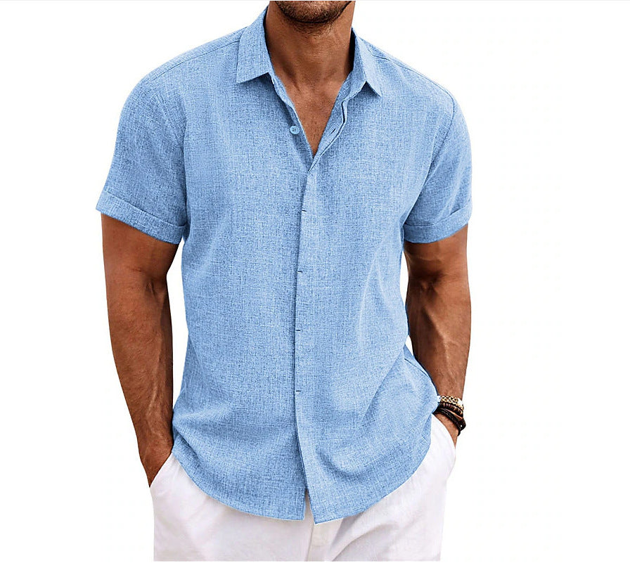 Chemise à manches courtes pour hommes en coton léger avec un confort de port agréable Chic und Stil