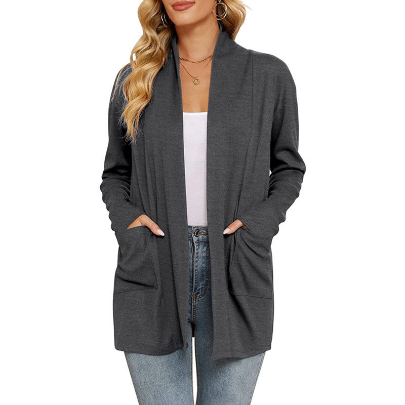 Cardigan long décontracté pour femmes avec poches Chic und Stil