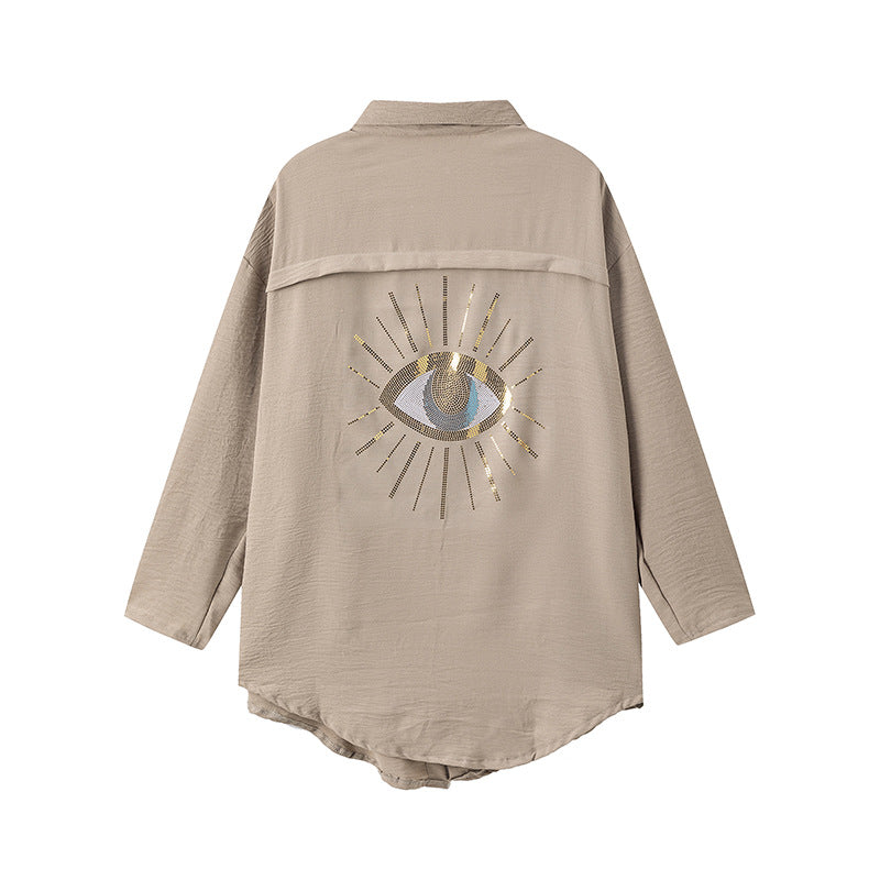 Chemise à boutons graphique pour femmes grande taille Chic und Stil