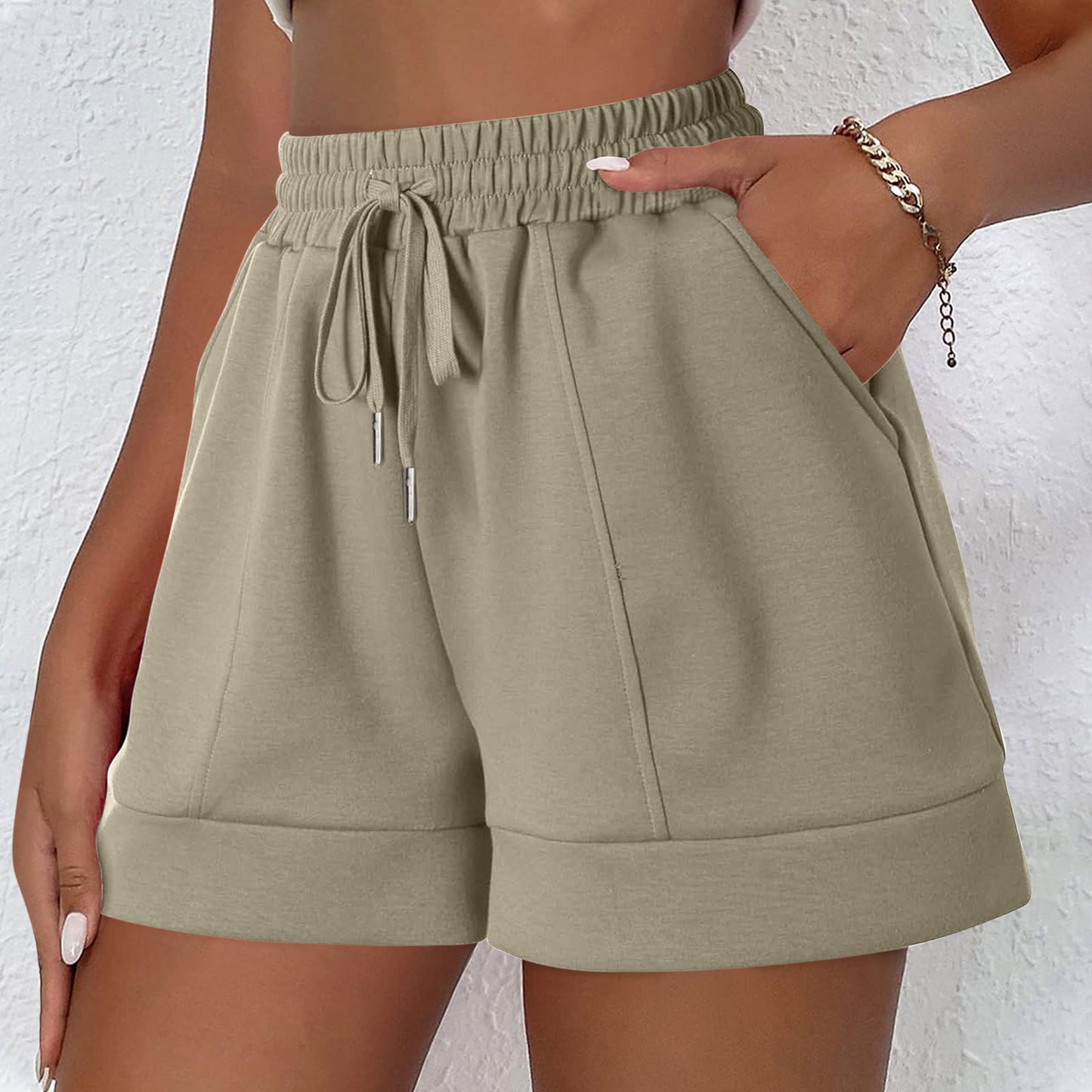 Shorts de détente taille haute pour femmes Chic und Stil