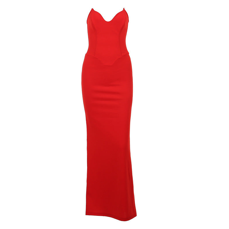 Robe sirène sans bretelles Chic und Stil