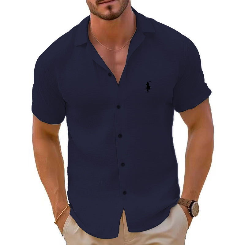 Chemise à manches courtes légère pour homme en tissu respirant Chic und Stil
