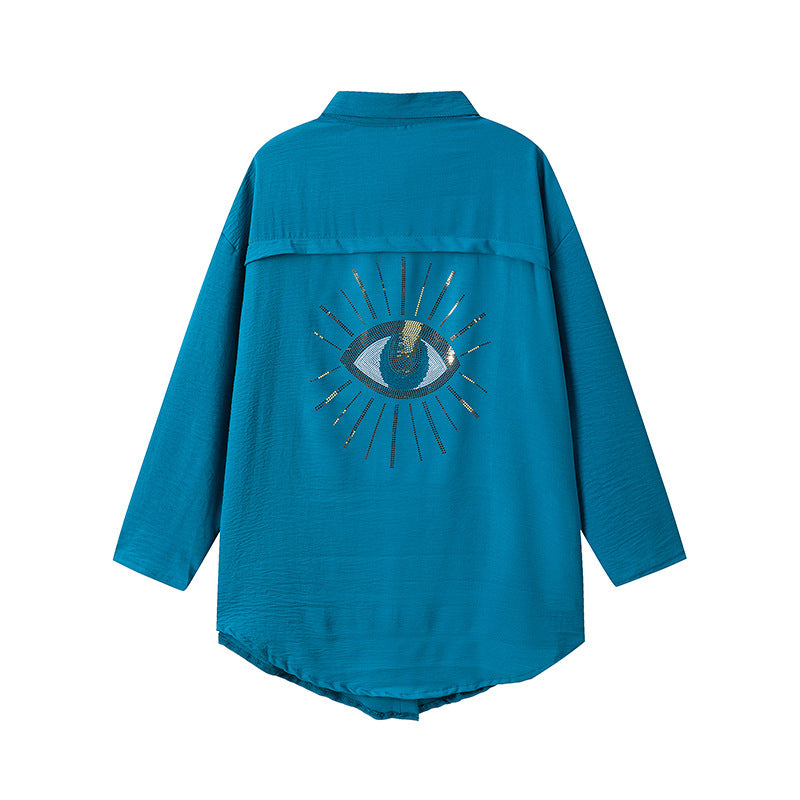 Chemise à boutons graphique pour femmes grande taille Chic und Stil