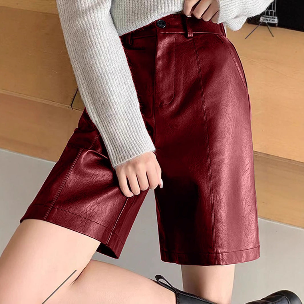 Shorts en cuir de haute qualité pour femmes avec coupe élégante Chic und Stil