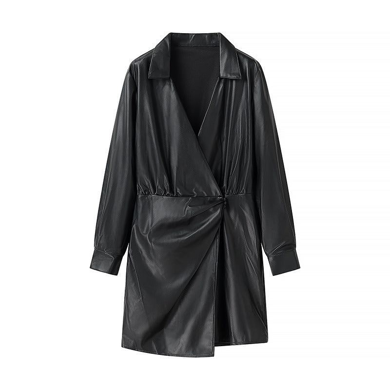 Ladies faux leather coat Chic und Stil