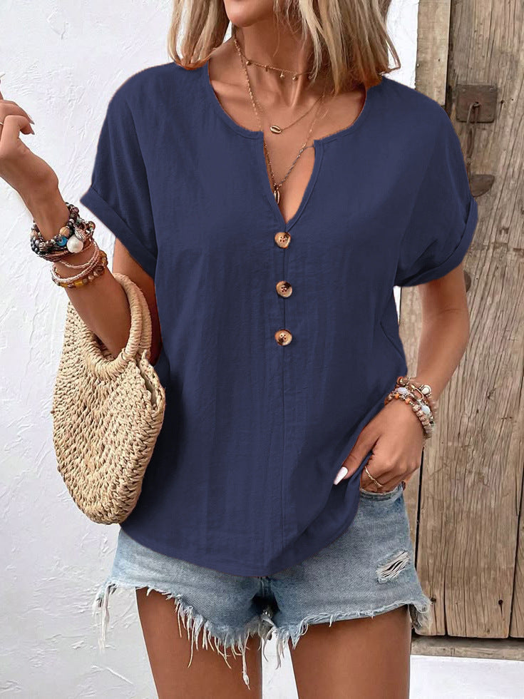 Blouse décontractée pour femmes avec patte de boutonnage Chic und Stil