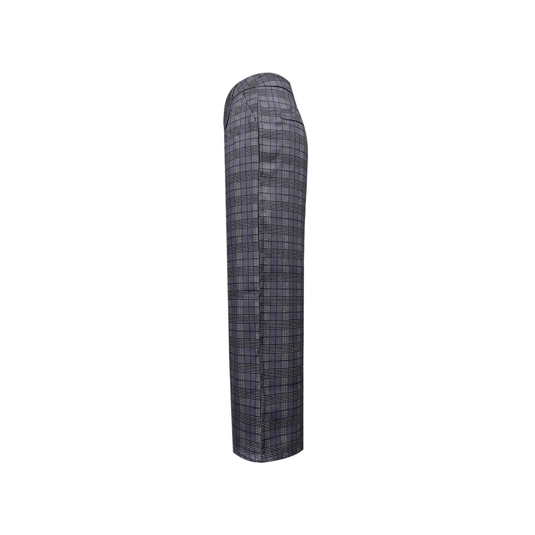 Pantalon à carreaux taille haute pour dames avec jambe large et coupe élégante Chic und Stil