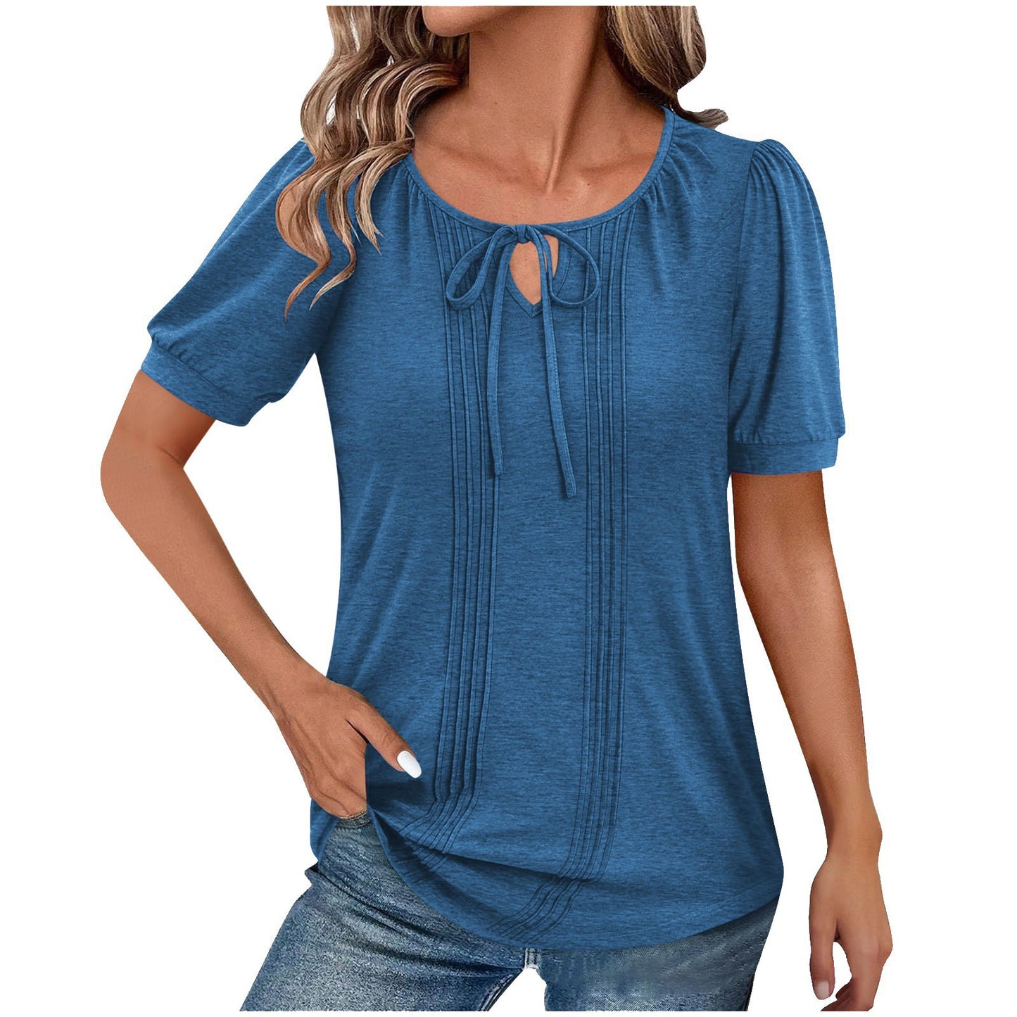 Blouse décontractée à manches bouffantes pour femmes Chic und Stil