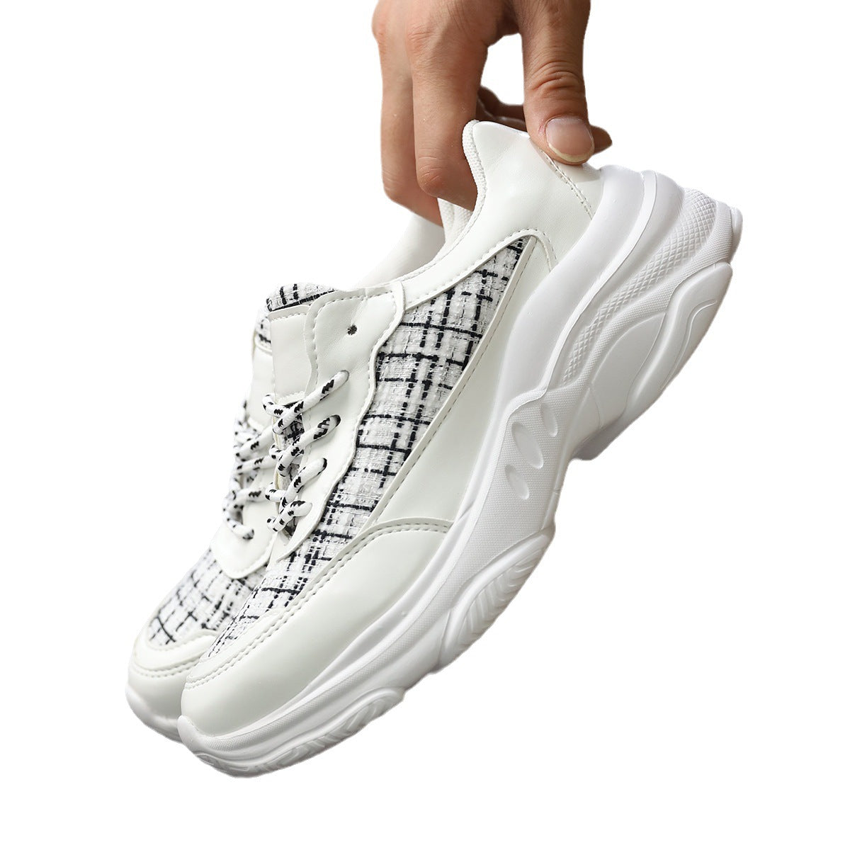 Women's sneakers with a textured upper material and a breathable sole Chic and Style