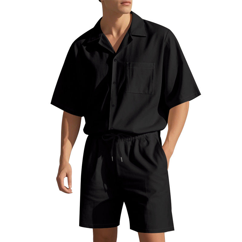 Costume court confortable pour hommes avec ceinture élastique et poches pratiques Chic und Stil