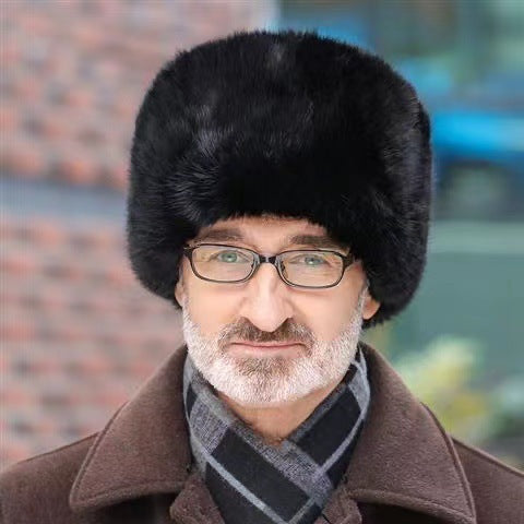 Fur hat for men with ear protection Chic and Style