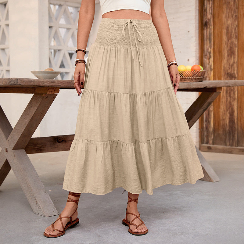 Jupe maxi à volants pour femmes avec cordon réglable Chic und Stil