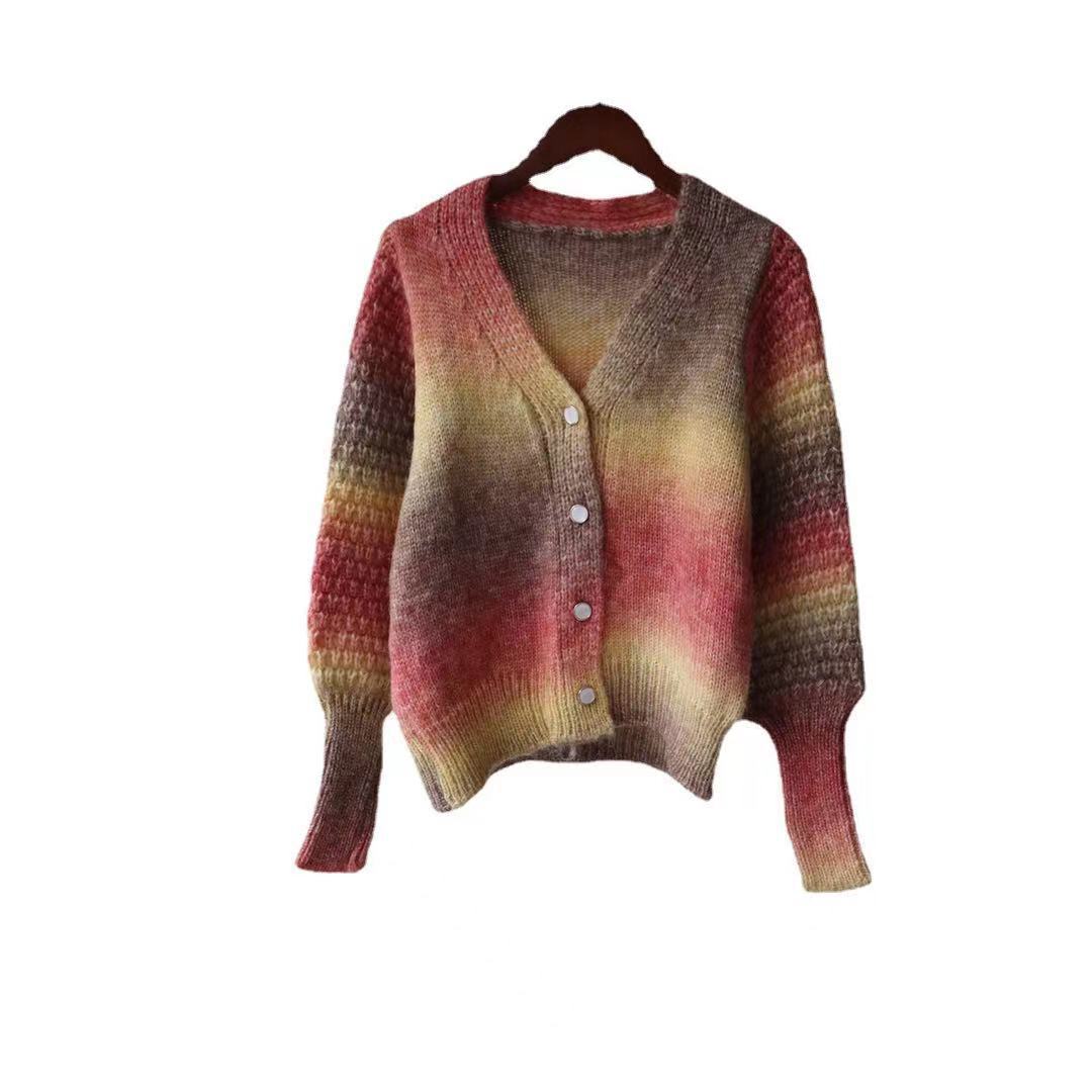 Veste en tricot dégradé pour femmes avec design en côtes original Chic und Stil