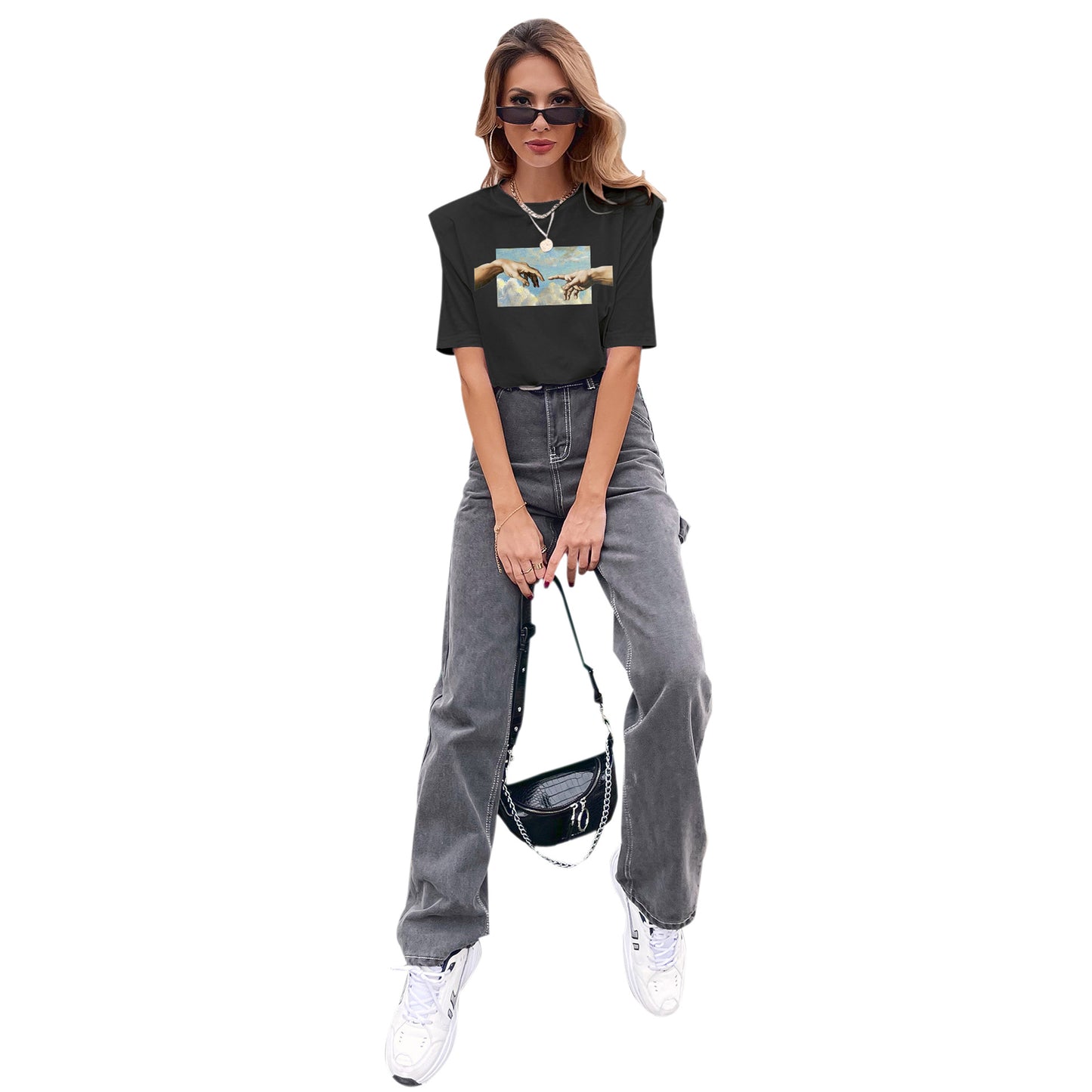 T-shirt pour femmes avec impression artistique et coupe décontractée Chic und Stil